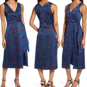 Halogen Satin Mix Sleeveless Dress